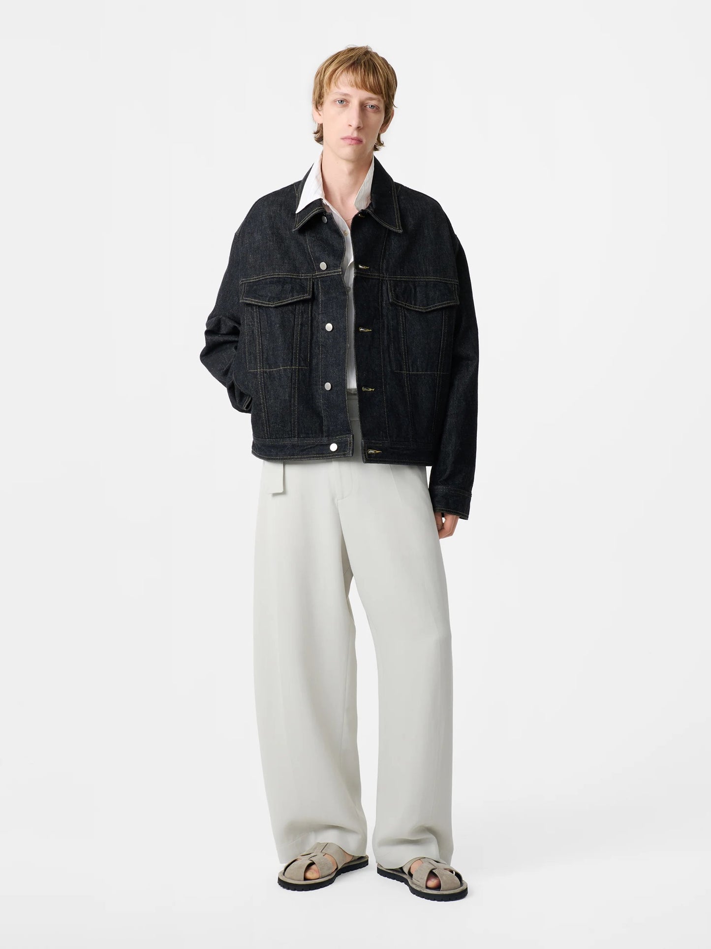 Black Stein Italian Denim Classic Jacket