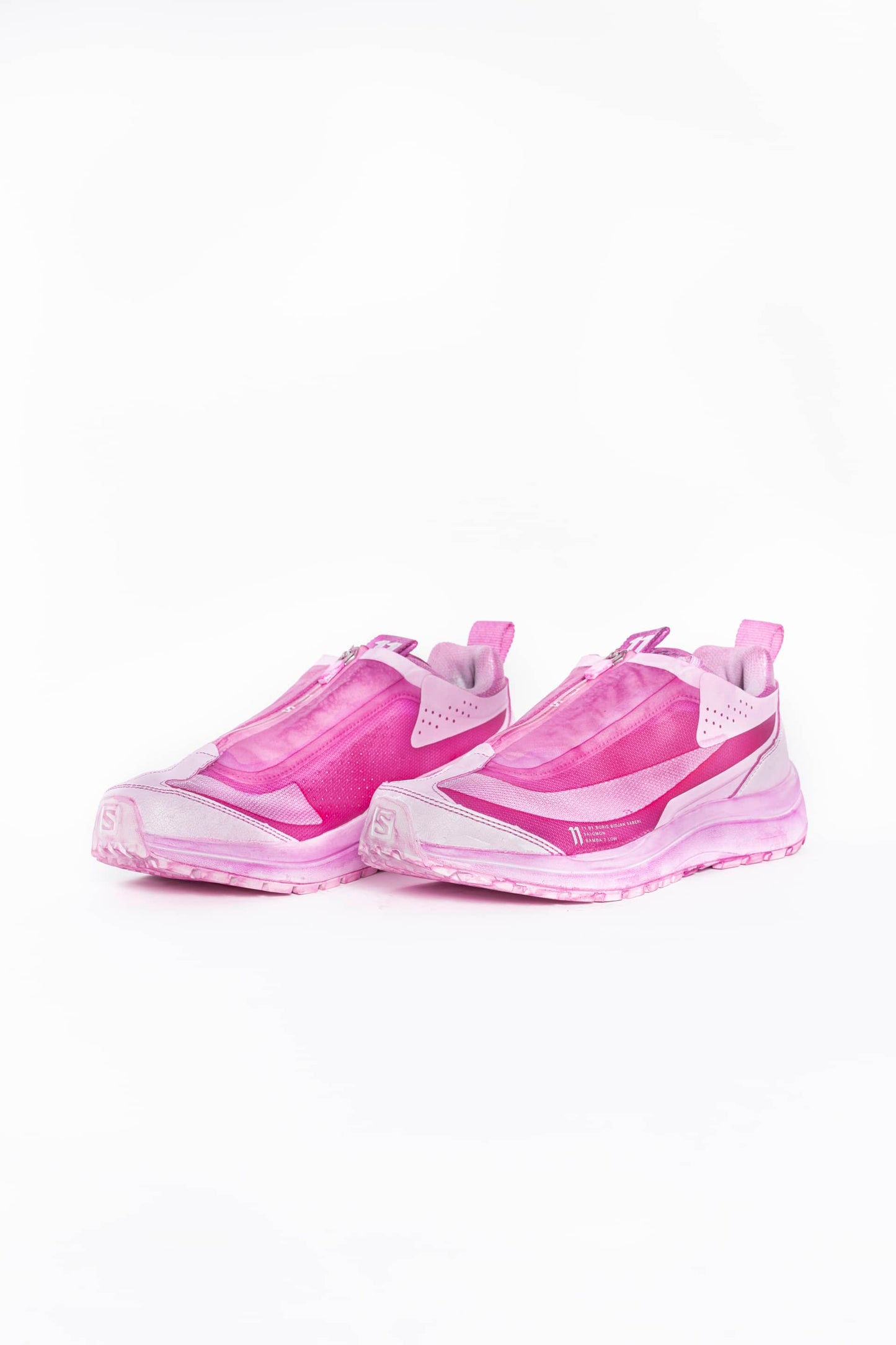 11 BY BORIS BIDJAN SABERI x SALOMON Pink Panther Bamba2 Low Sneakers