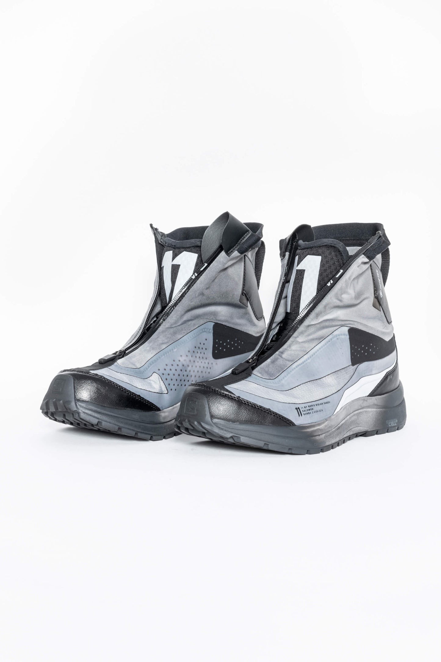 11 BY BORIS BIDJAN SABERI x SALOMON Light Grey Bamba2 GTX High Sneakers