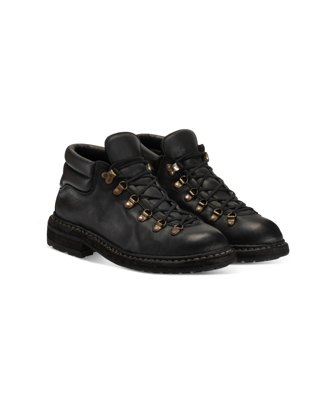 Black Calf Leather 190 Hiking Shoes