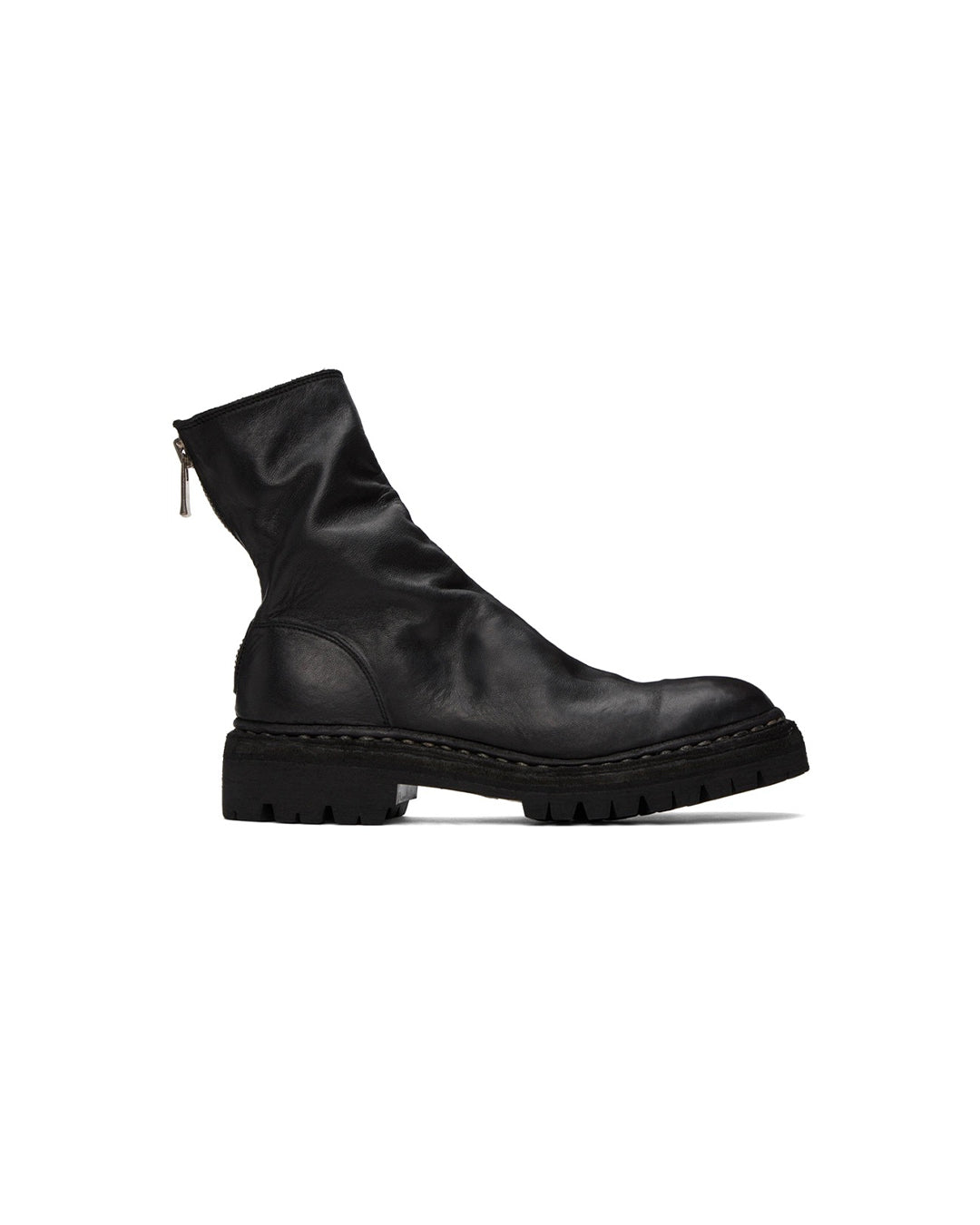 Black Horse Leather 796VX Back Zip Boots
