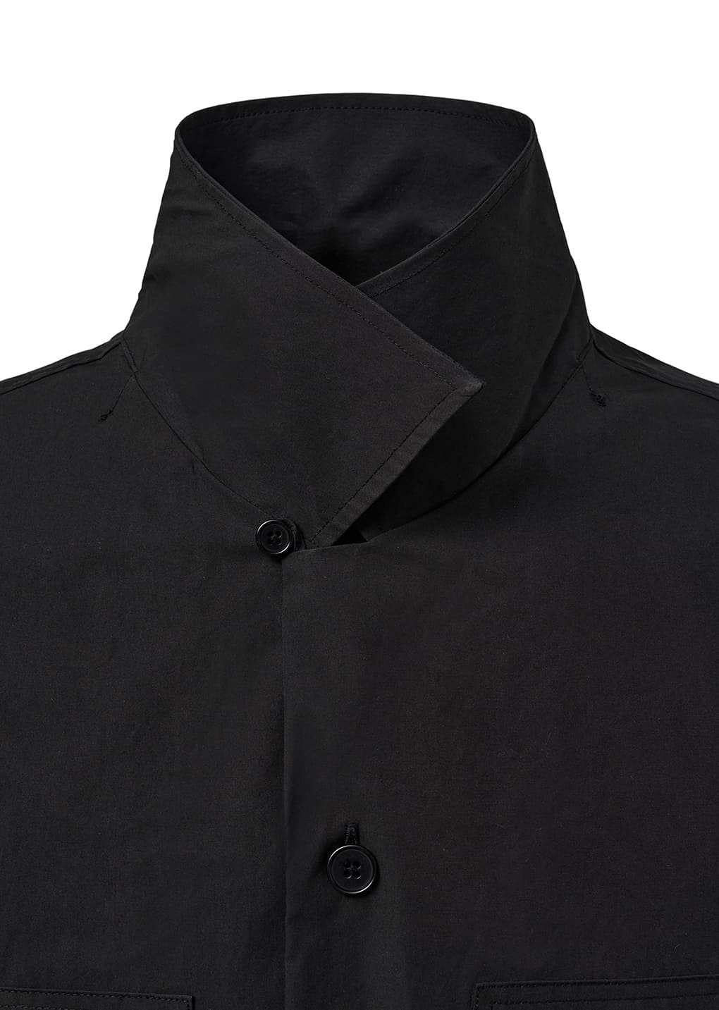 AMOMENTO Black Pocket Half Shirts