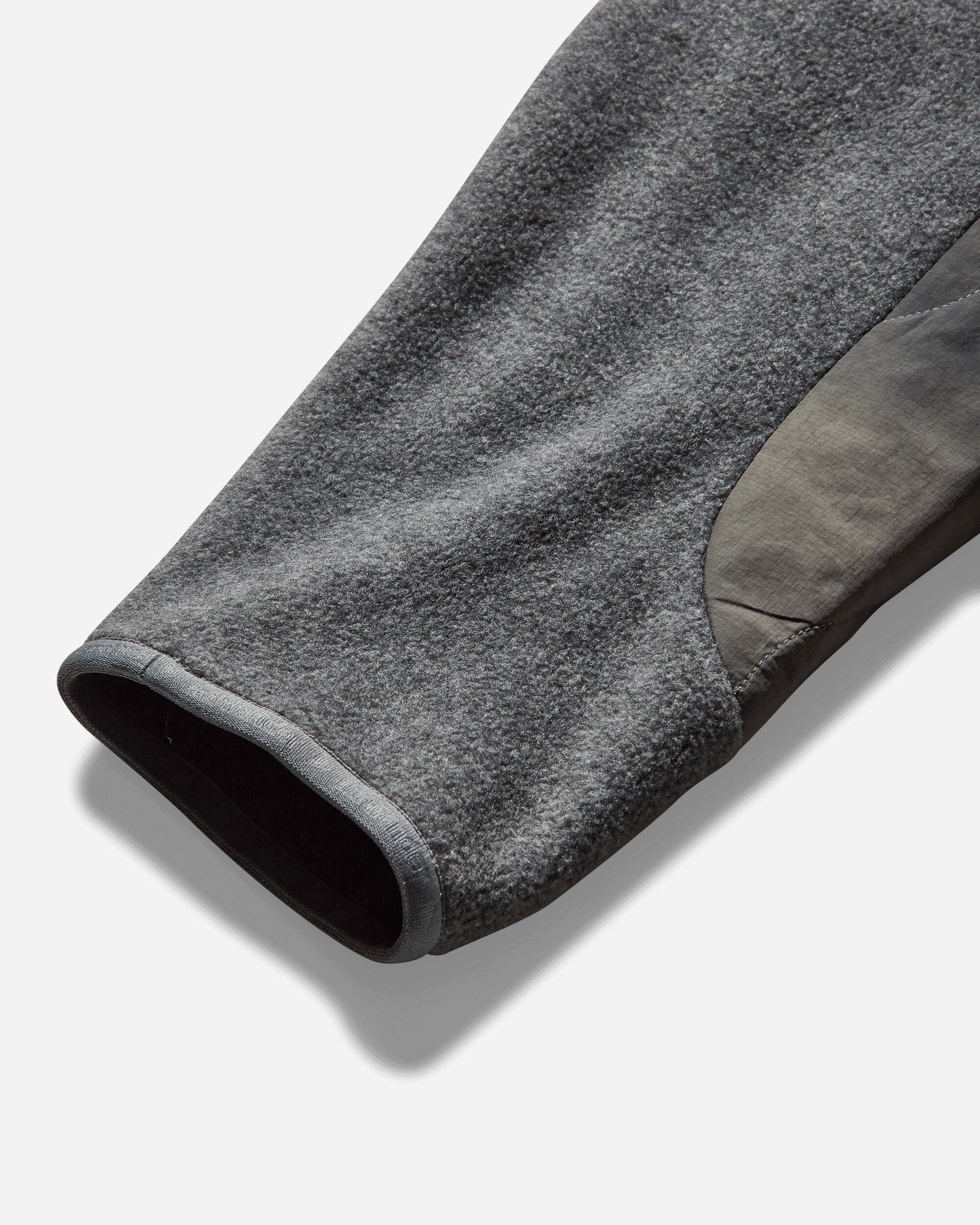 Grey Quilted Fleece Jacket