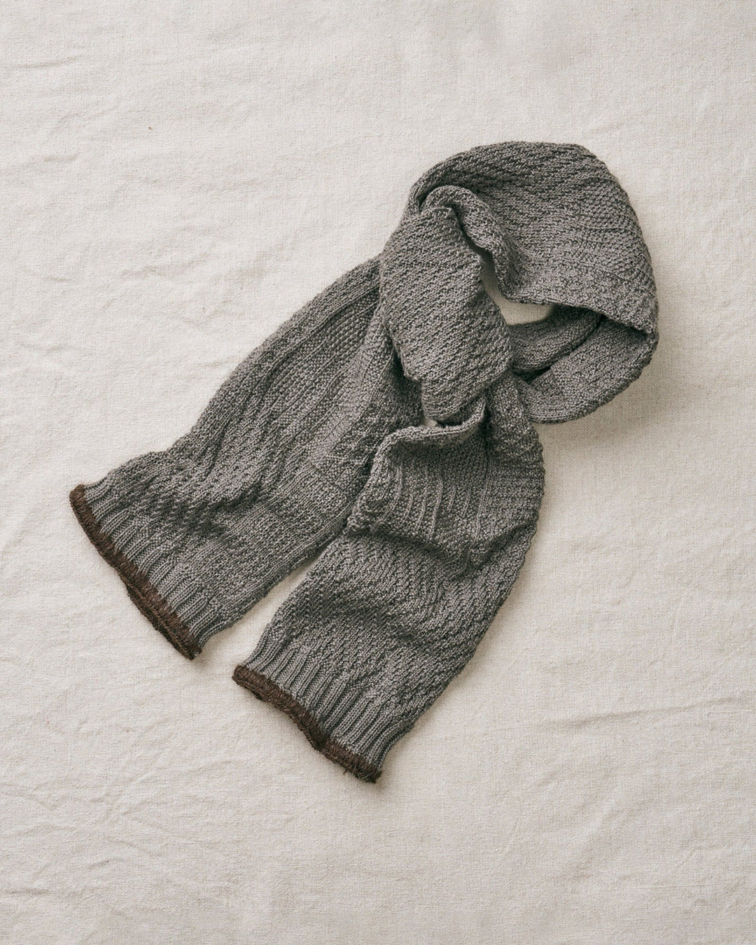 Dark Grey Organic Cotton Yak Knitting Patterns Stole