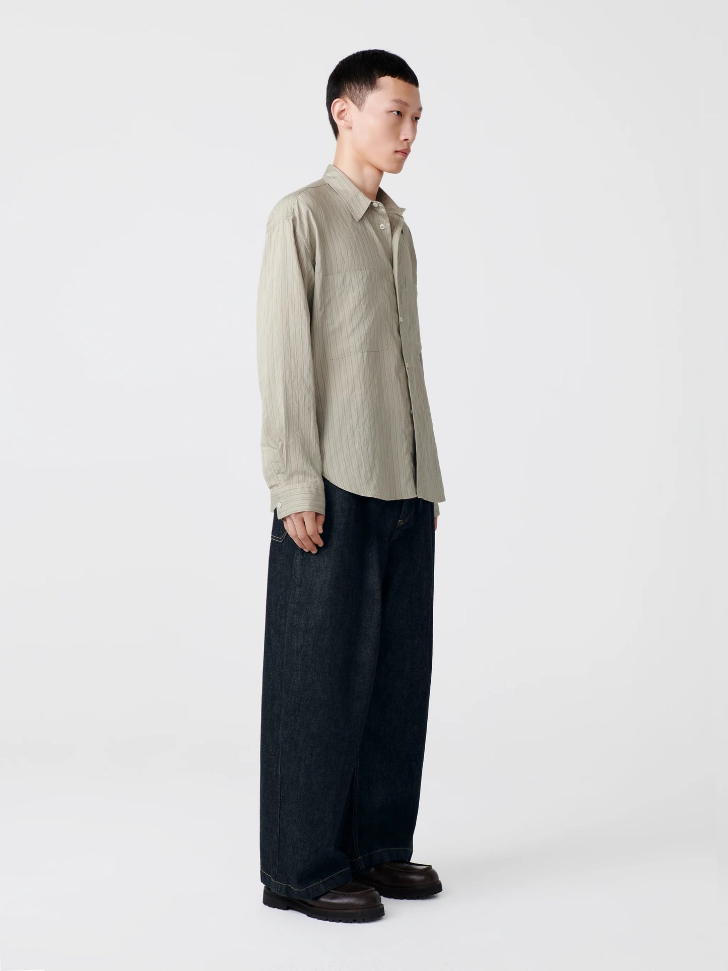 Black Puch Italian Denim Single Pleat Pant