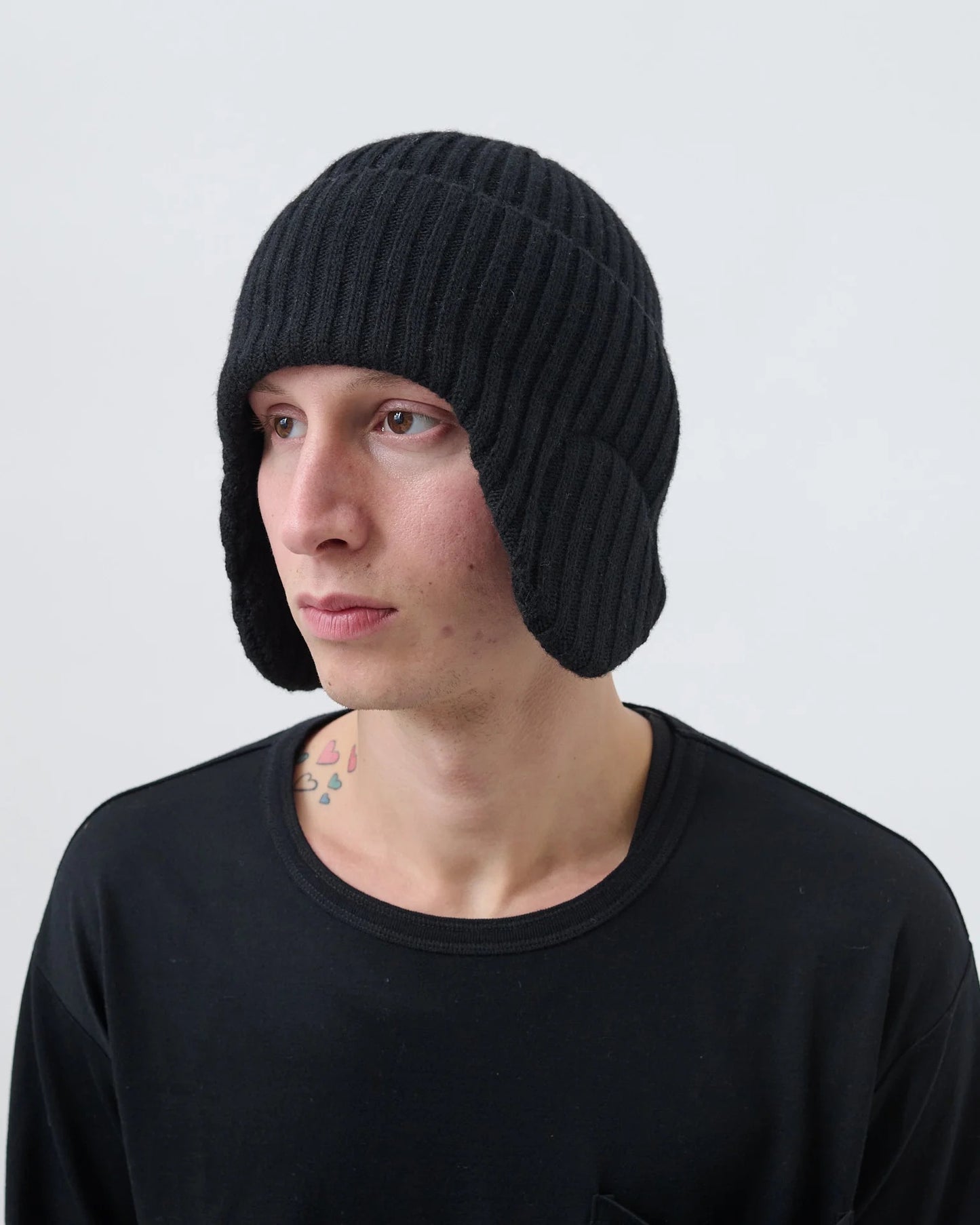 Black Flap Beanie