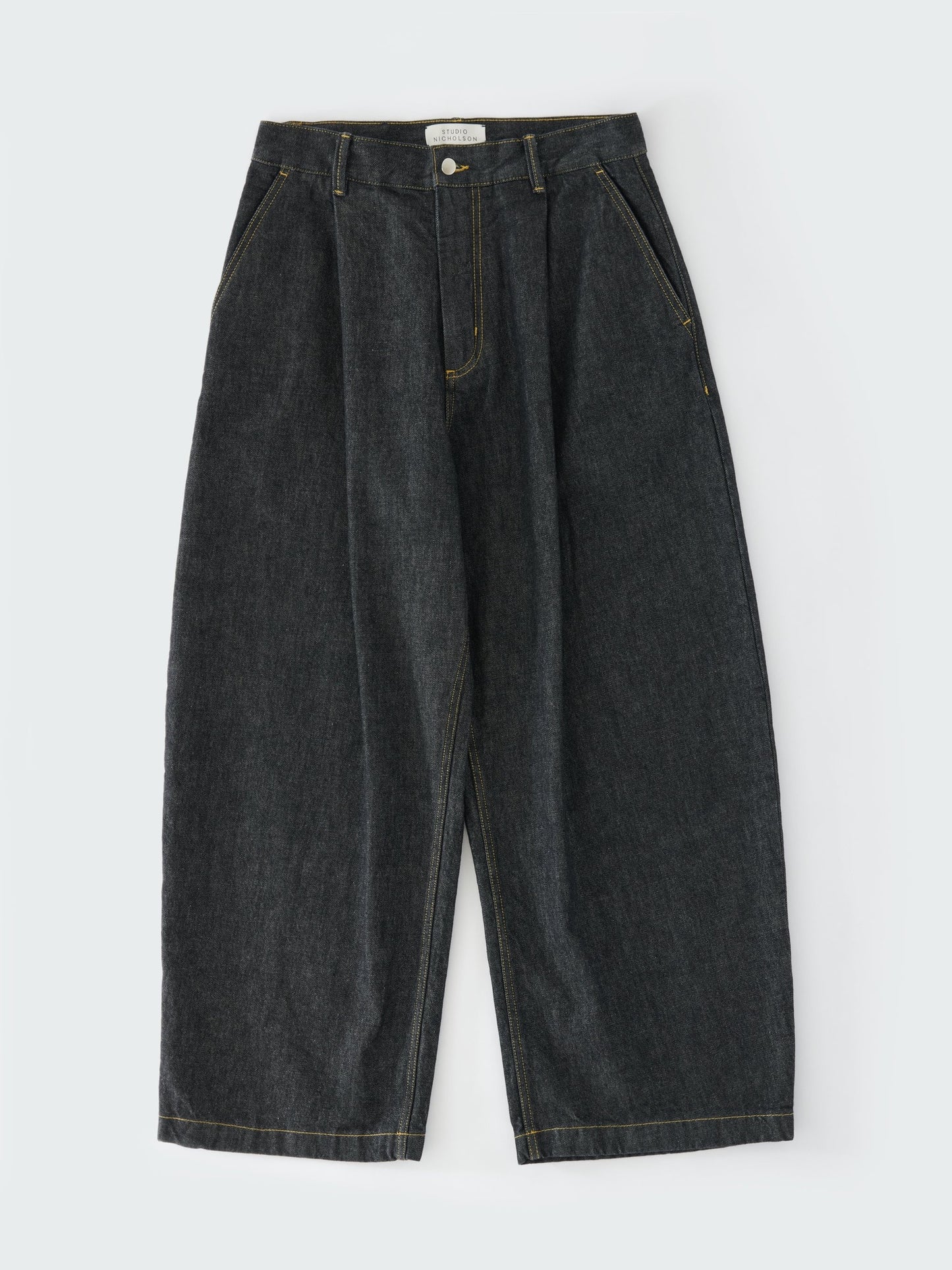 Black Puch Italian Denim Single Pleat Pant