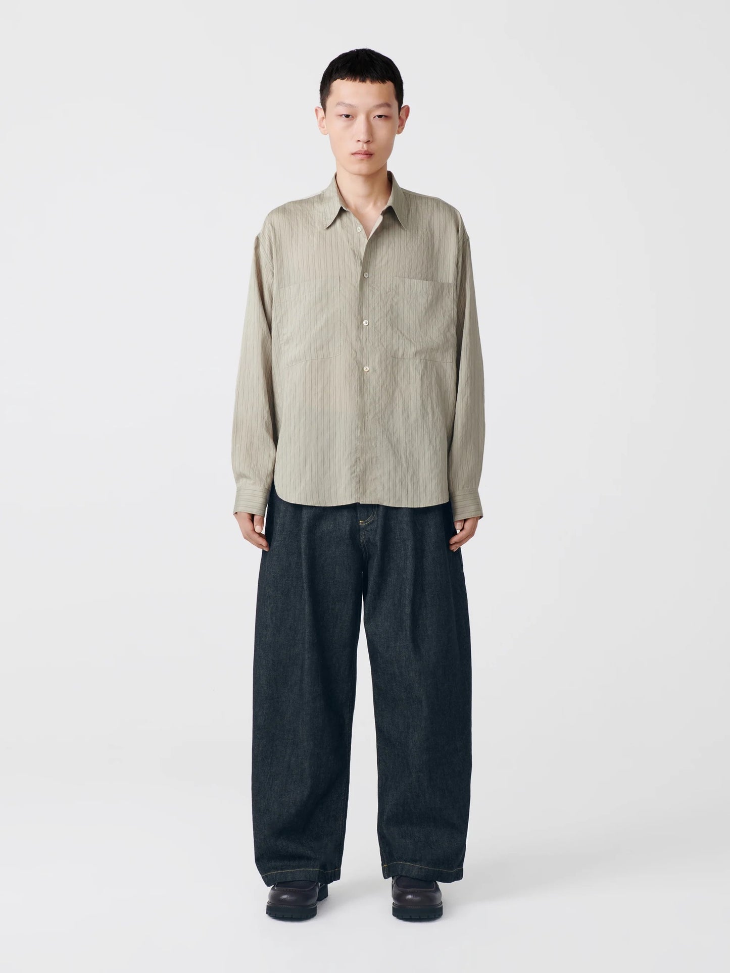 Black Puch Italian Denim Single Pleat Pant