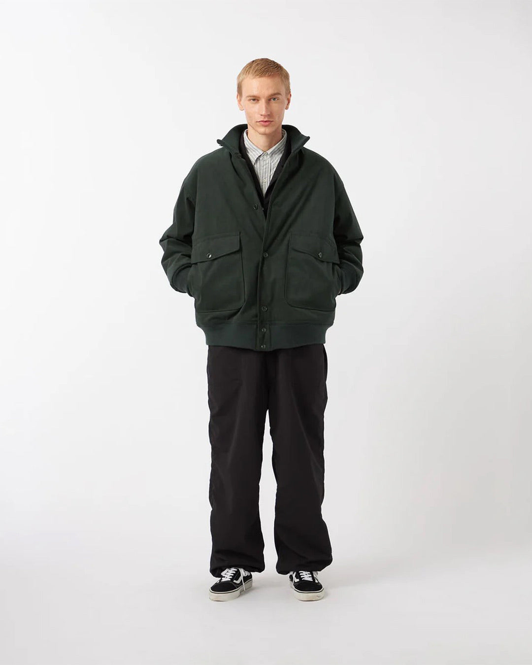 Moss Gray Insulation Crew Jacket