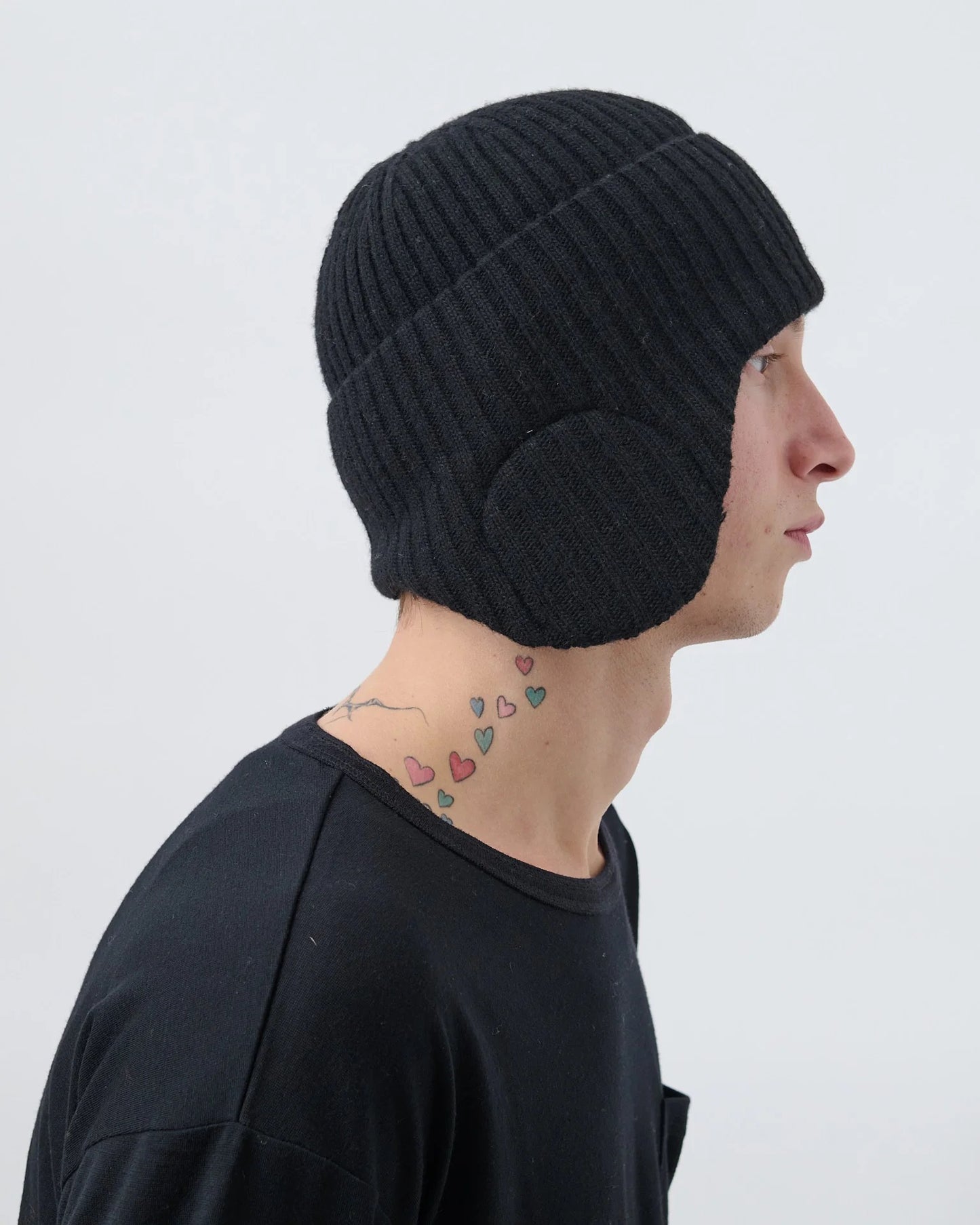 Black Flap Beanie