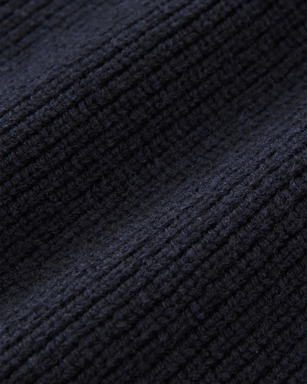 Darkest Navy Sandos Rib Zip Though Jumper