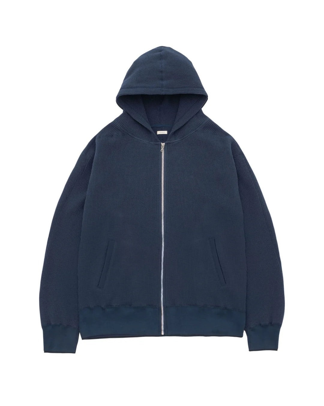 Navy Zip-Up Thermal Hoodie