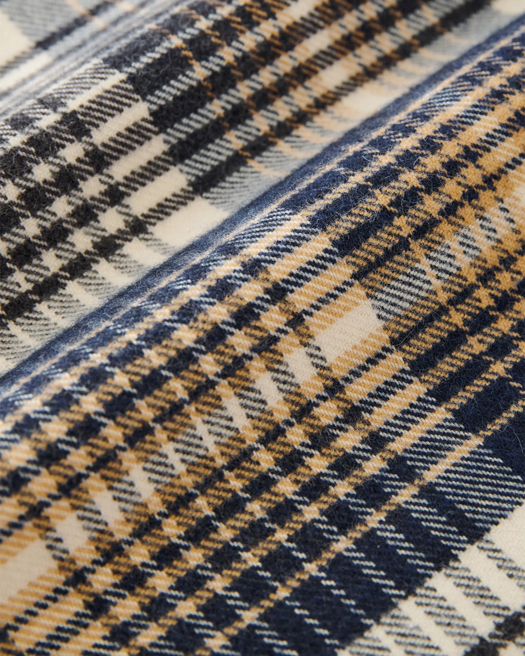 Navy/Oatmeal View Brushed Check Regular Fit Shirt