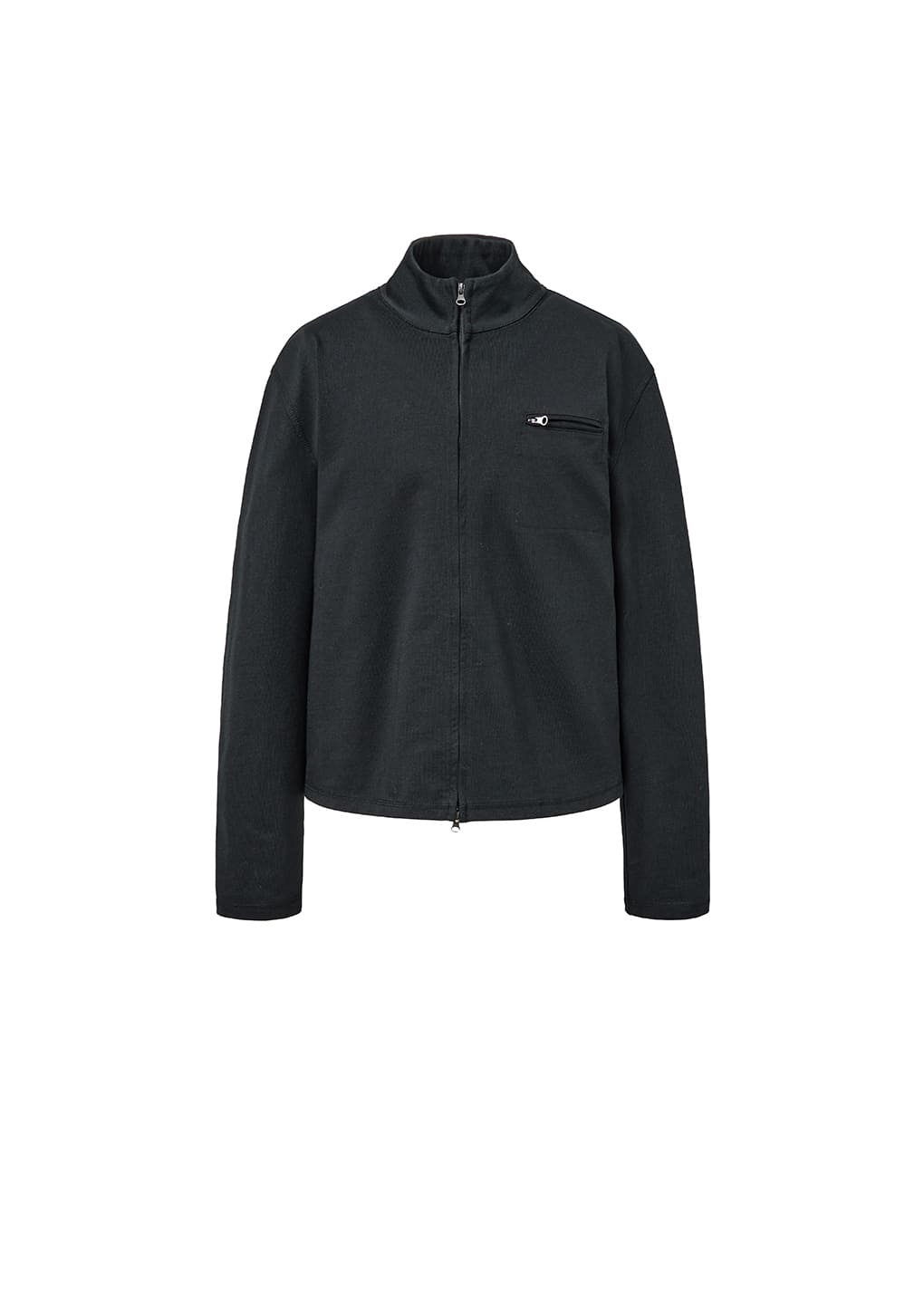 AMOMENTO Black Slim Fit Pocket Jumper