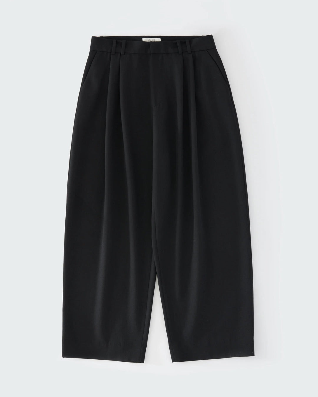 Black Line Double Pleat Volume Pant