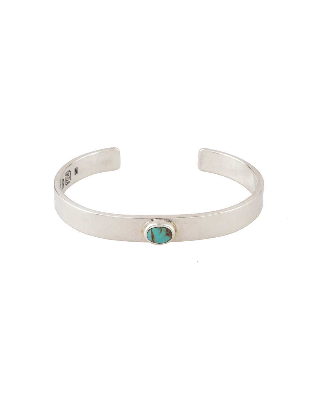 Silver Turquoise Small Bangle Bracelet