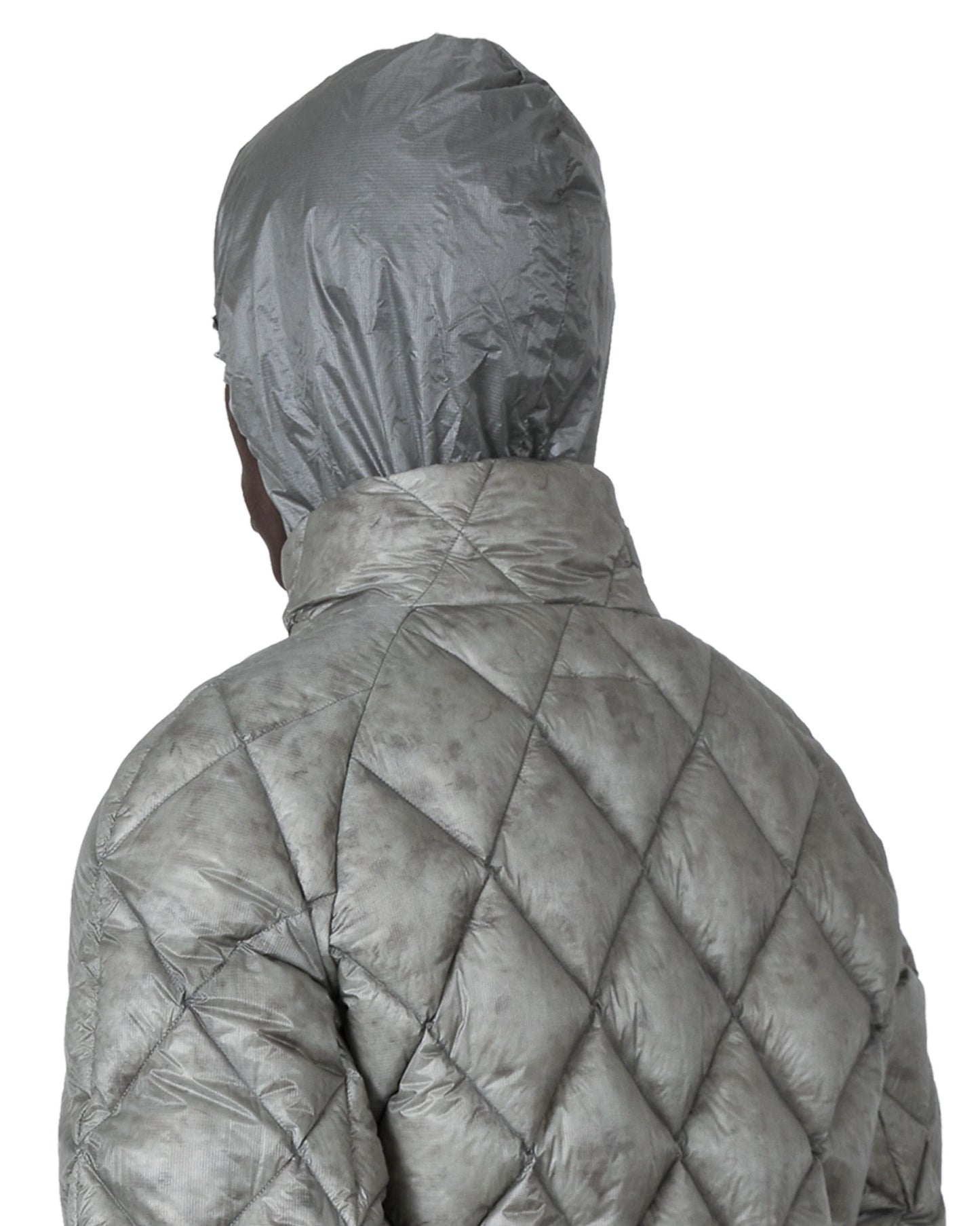 Grey Nuna 800 Fill Power Hooded Down Jacket