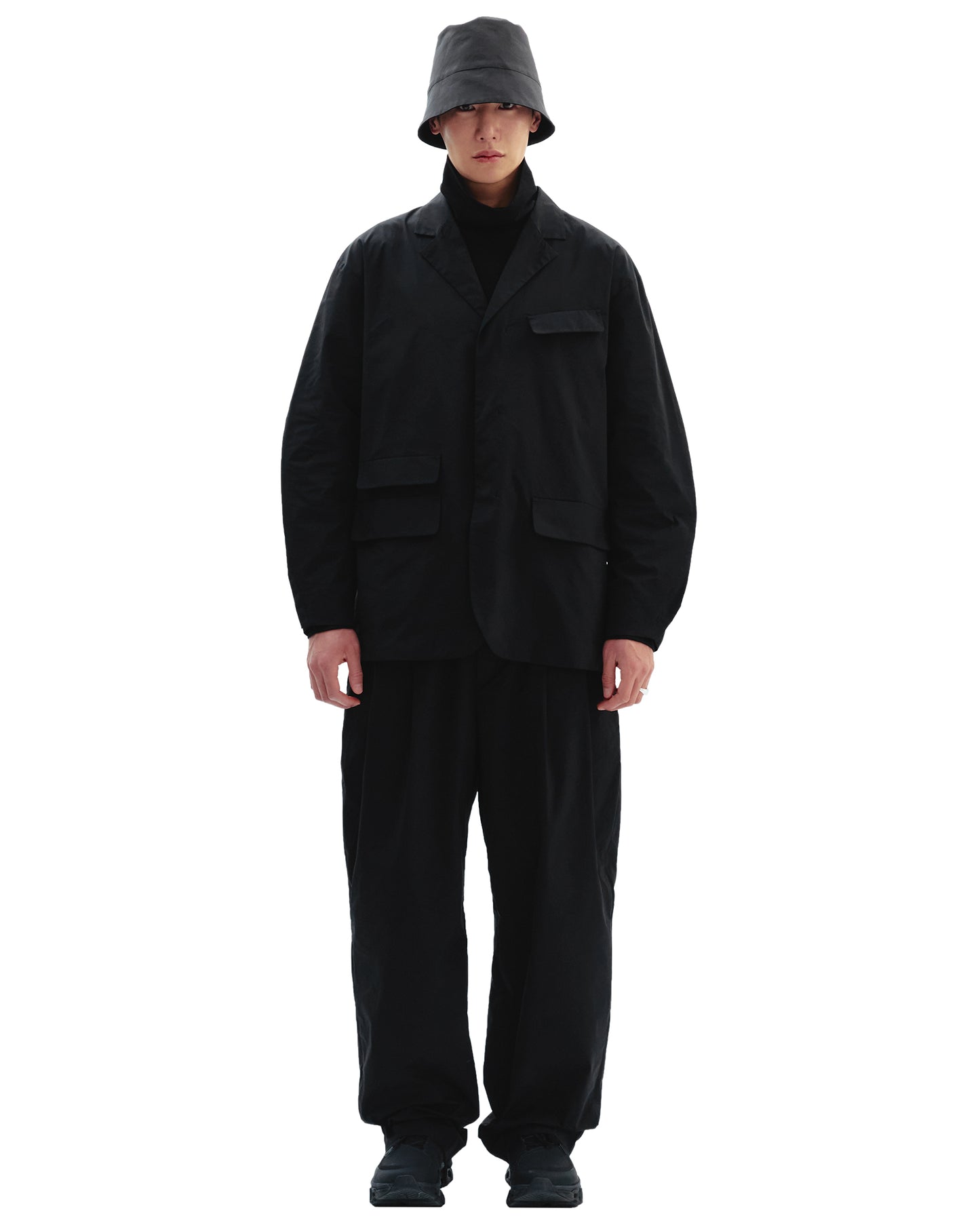 MKRS Type005 Black Double Pleat Wide Pant