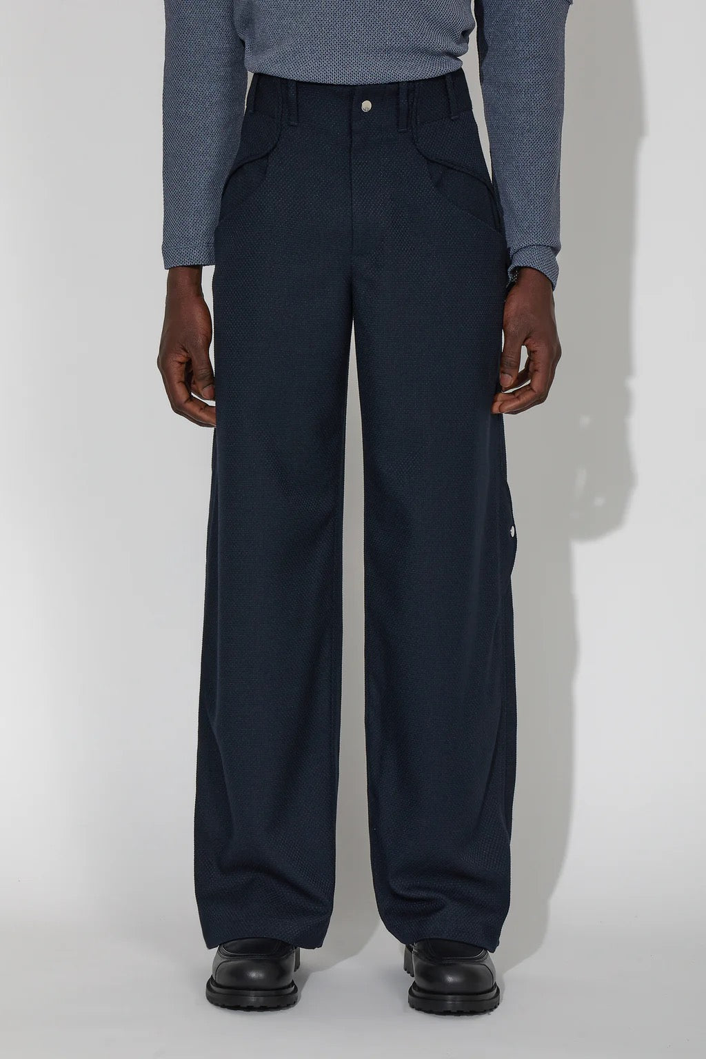 _J.L - A.L_ Lapis Blue Permian Trousers