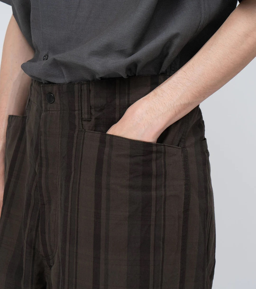NANAMICA Brown Plaid Dock Pants