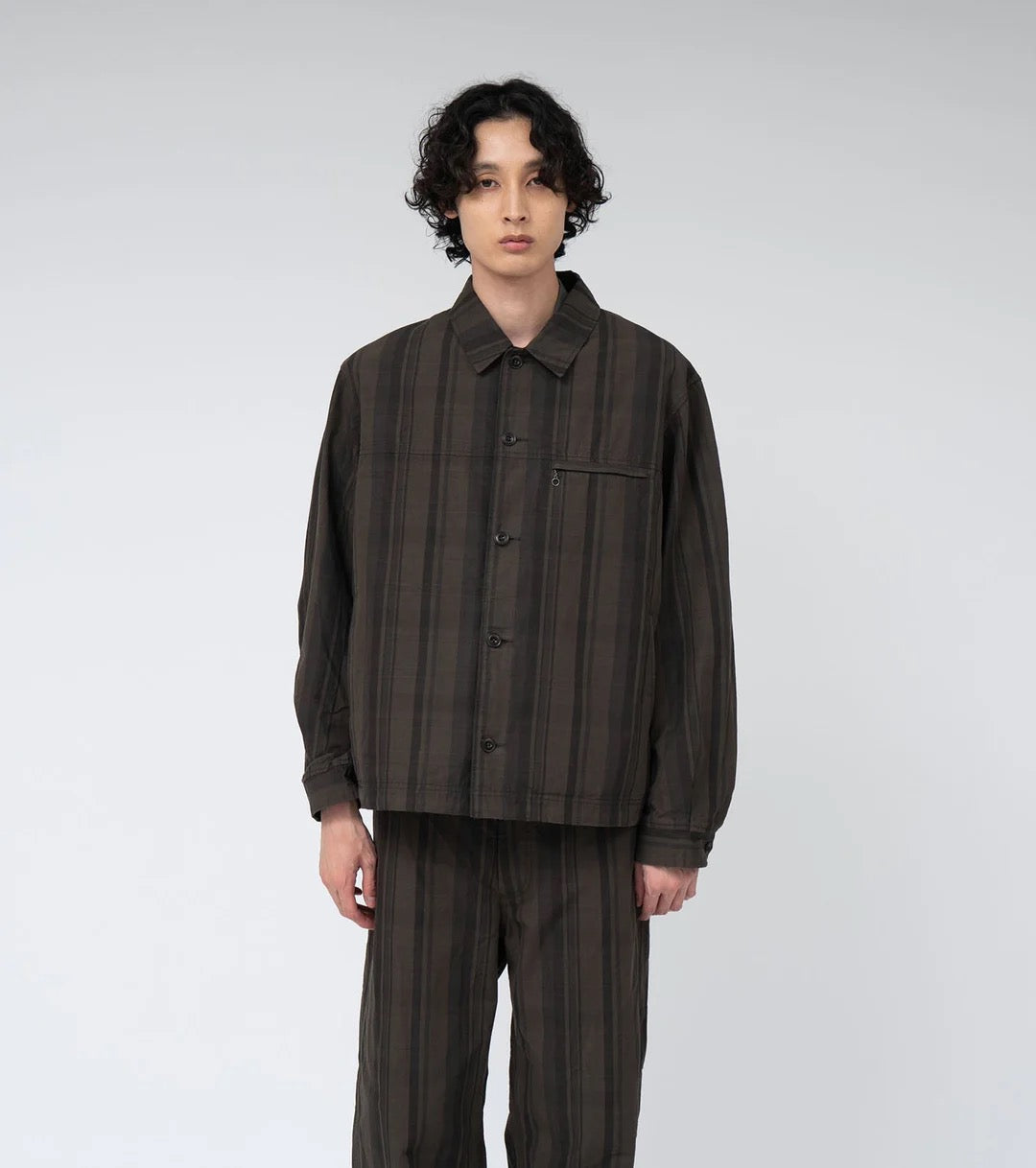 NANAMICA Brown Plaid Dock Jacket