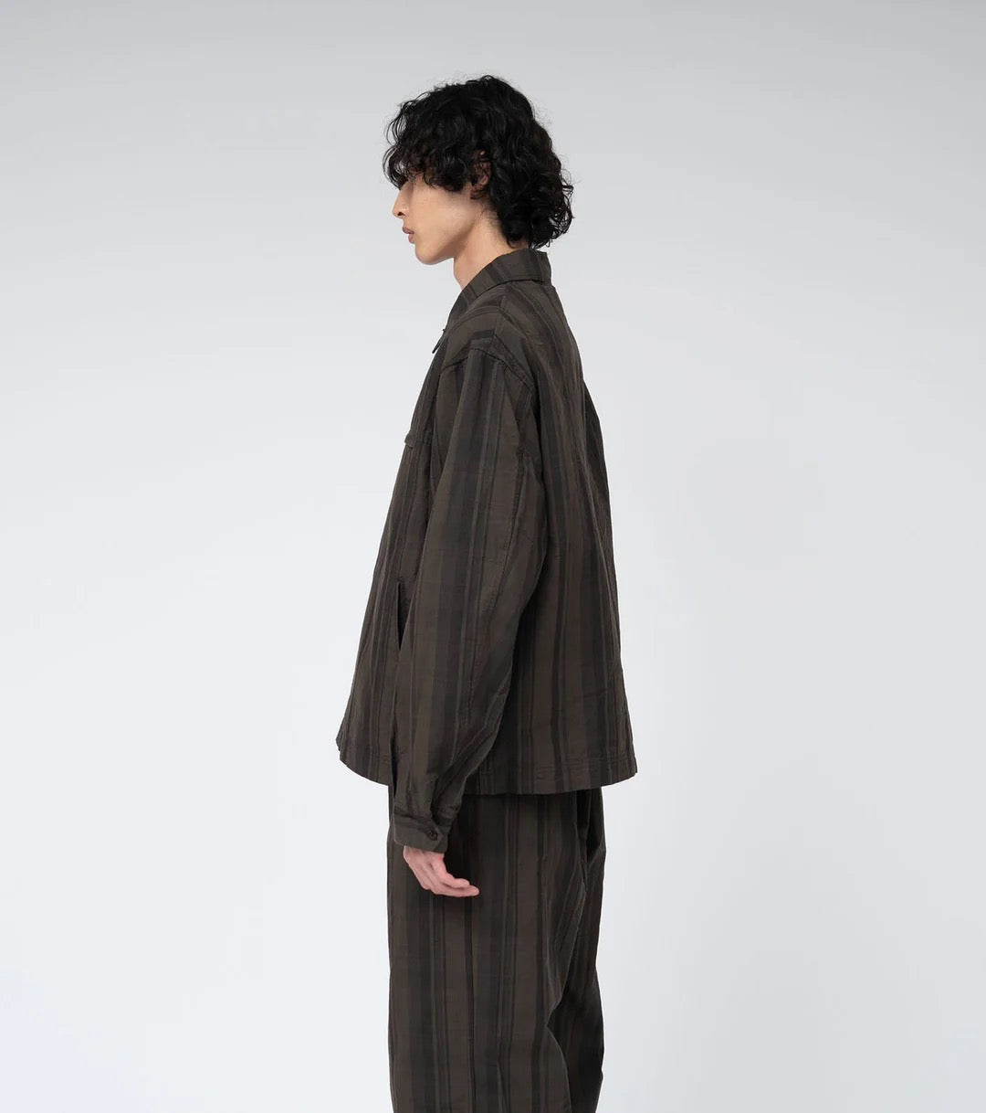 NANAMICA Brown Plaid Dock Jacket