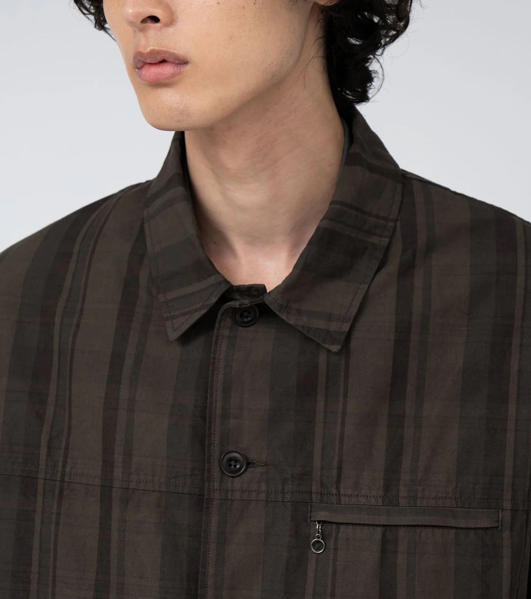 NANAMICA Brown Plaid Dock Jacket