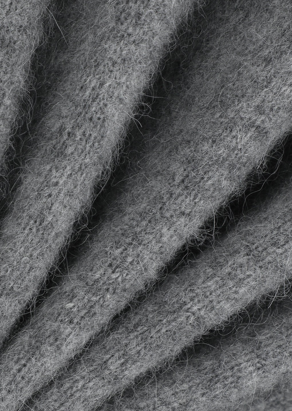 Charcoal Raccoon Hoodie Knit