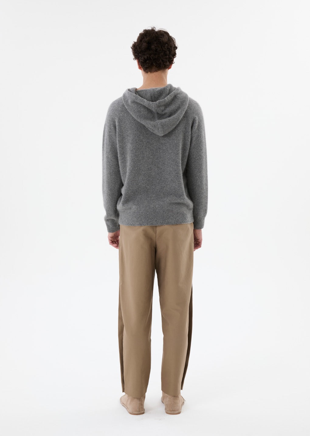 Charcoal Raccoon Hoodie Knit