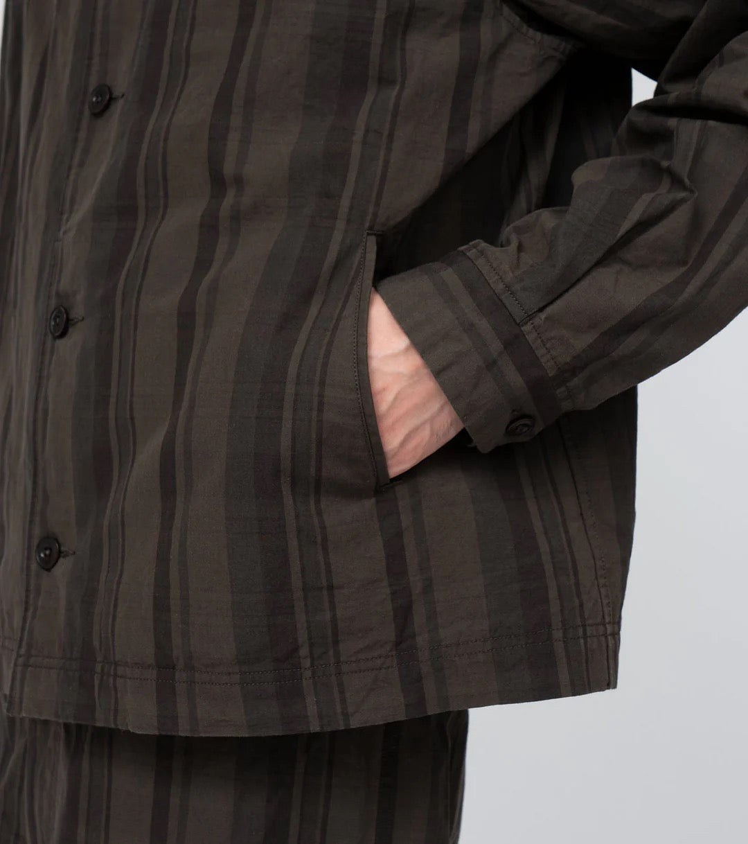 NANAMICA Brown Plaid Dock Jacket