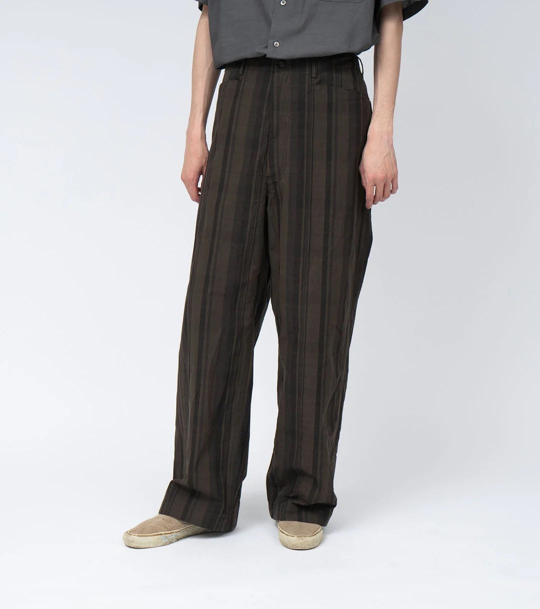 NANAMICA Brown Plaid Dock Pants