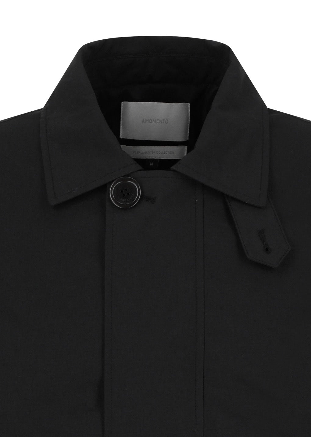 Black Padded Cotton Nylon Jumper