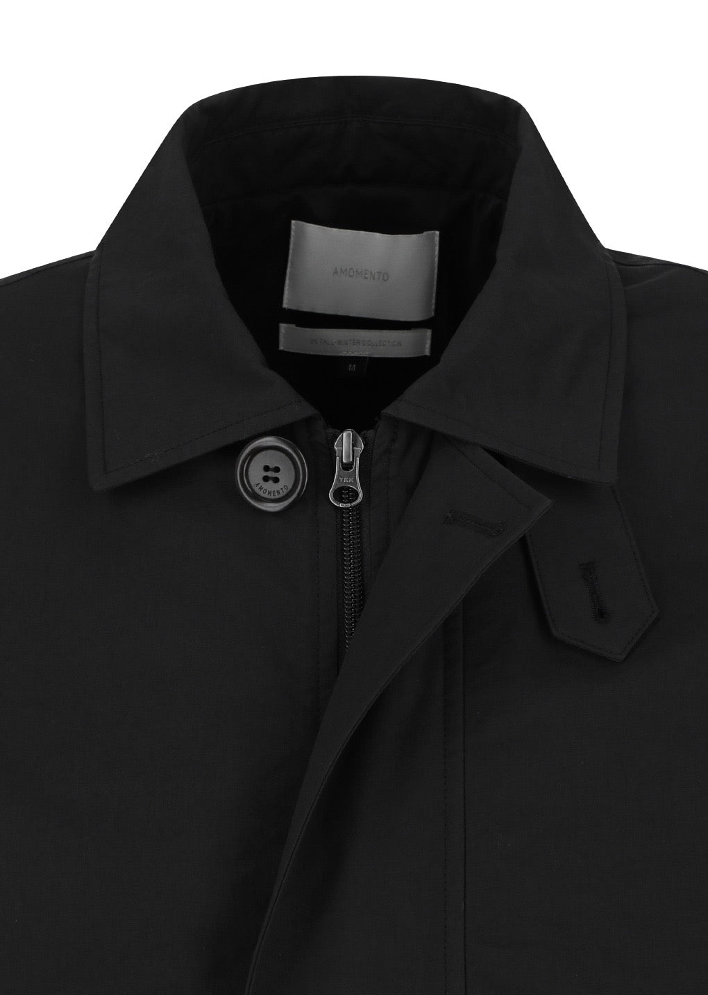Black Padded Cotton Nylon Jumper