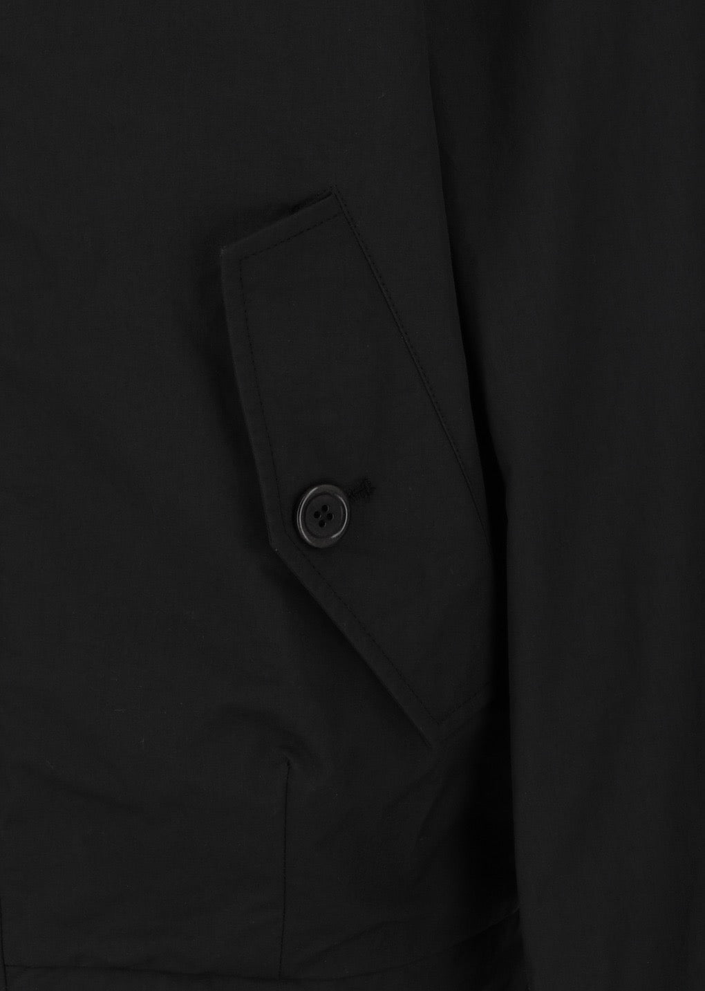 Black Padded Cotton Nylon Jumper