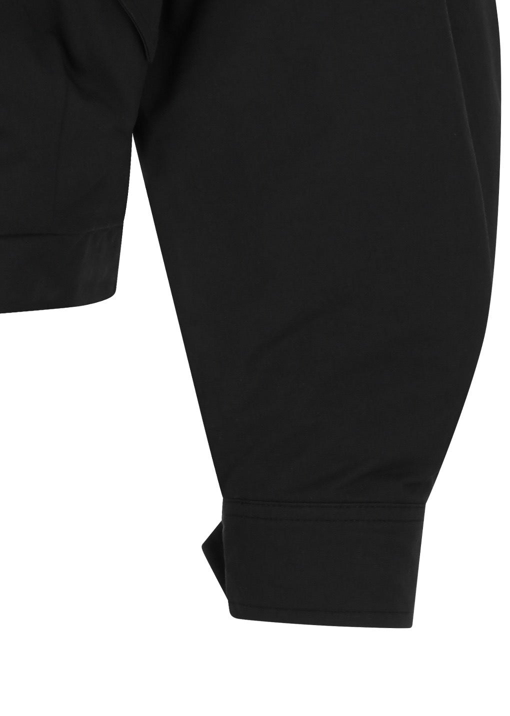 Black Padded Cotton Nylon Jumper