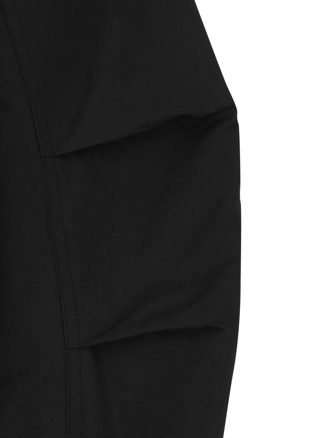 Black Padded Cotton Nylon Jumper