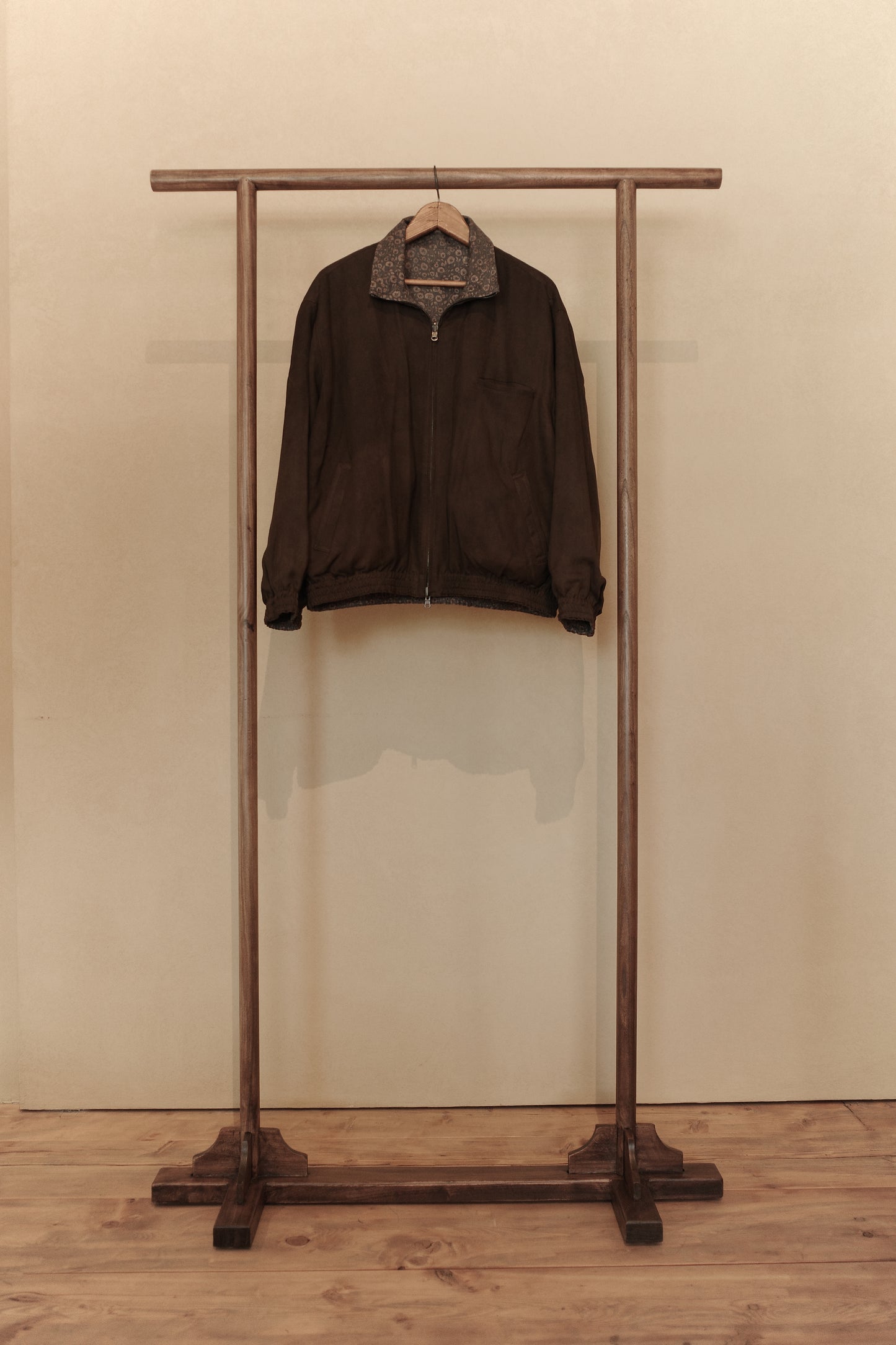 AVIVA JIFEI XUE Mud / Ink Peony Print Reversible Track Blouson