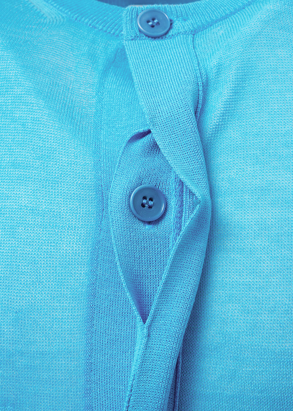 AMOMENTO Blue Sheer Round Cardigan