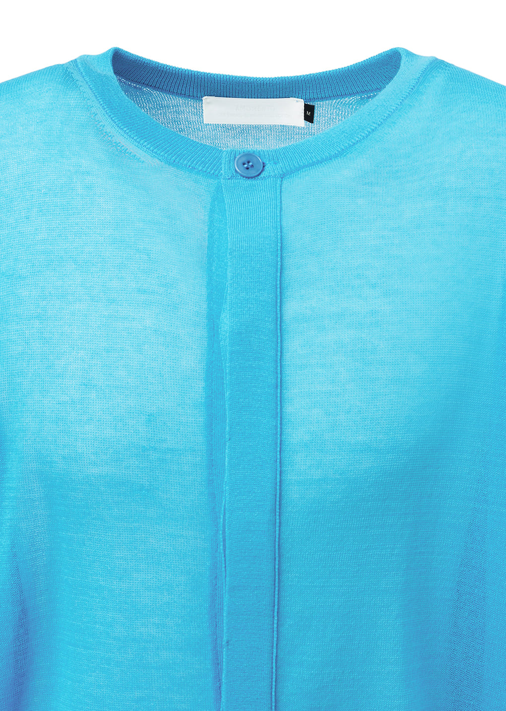 AMOMENTO Blue Sheer Round Cardigan