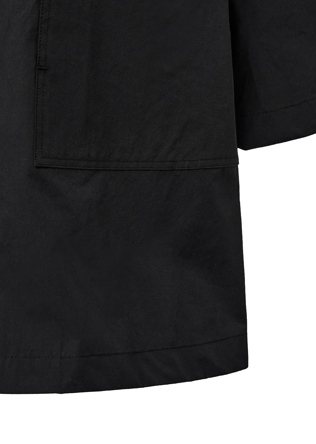 AMOMENTO Black Pocket Half Shirts
