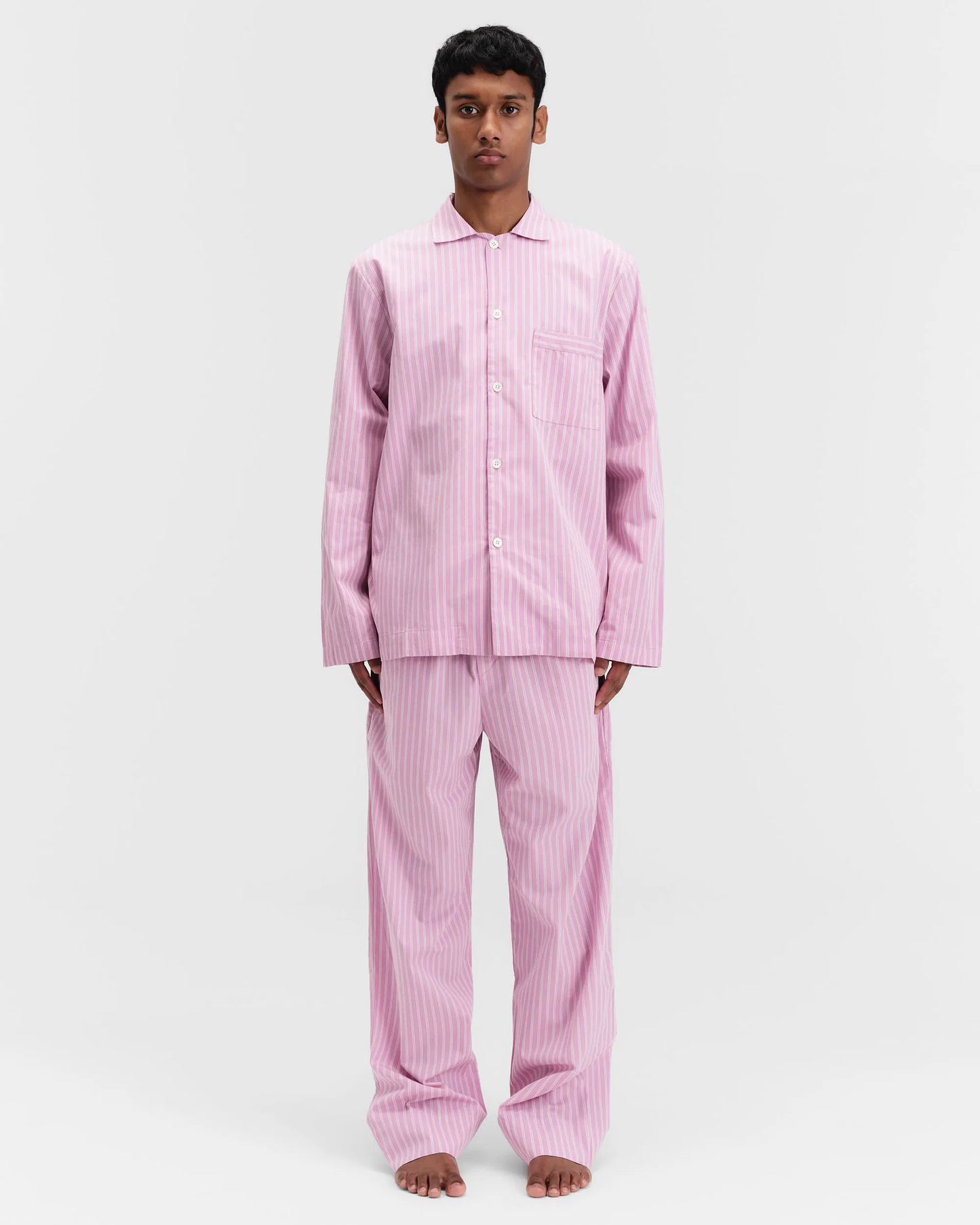 Purple Pink Stripe Cotton Poplin Pyjamas Pants