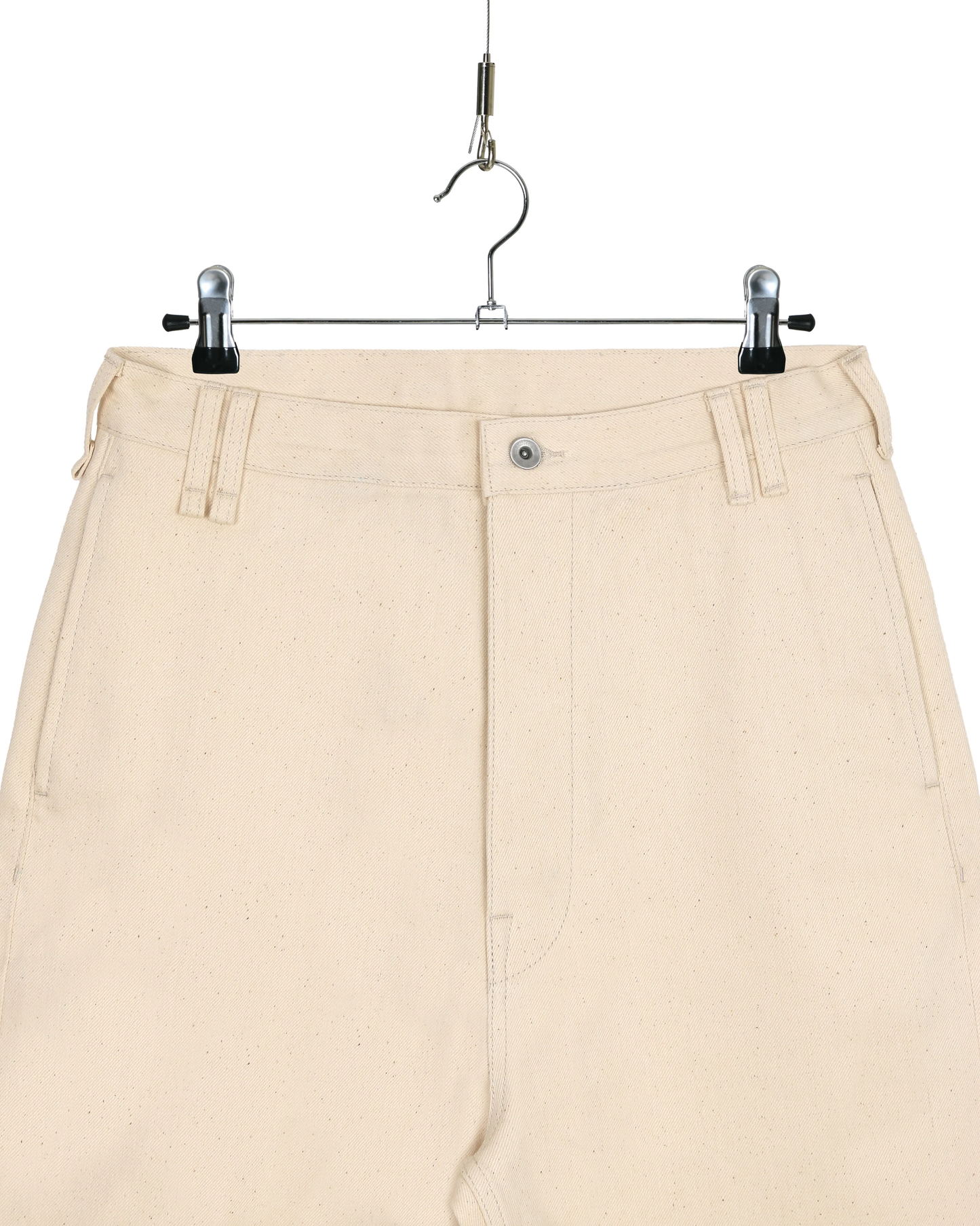 Ecru Japanese Selvedge Utility Chino Pants
