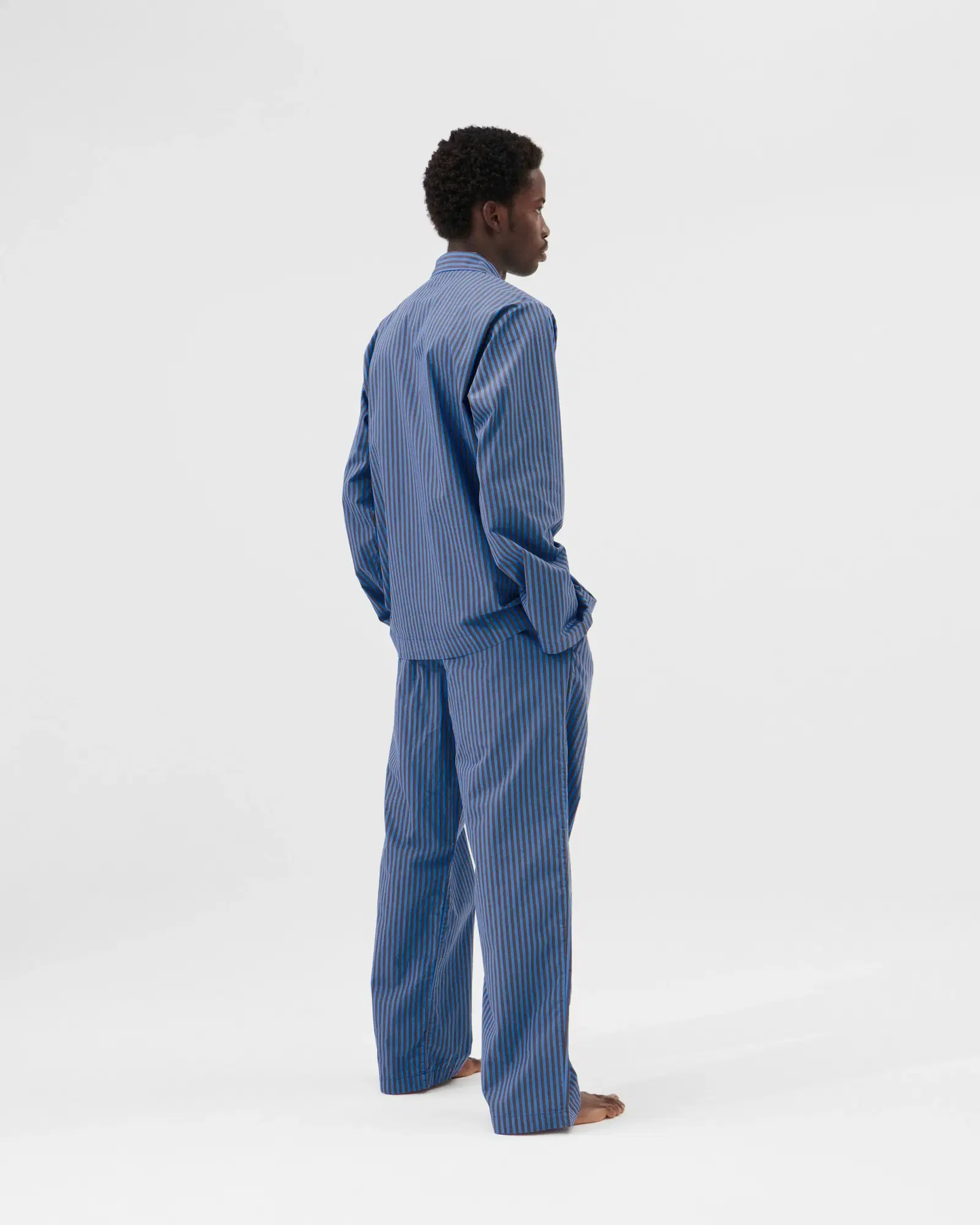 TEKLA Verneuil Stripes Cotton Poplin Pyjamas Pants