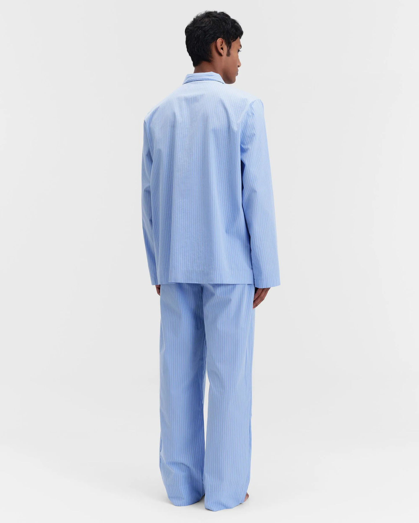Pin Stripes Cotton Poplin Pyjamas Shirt