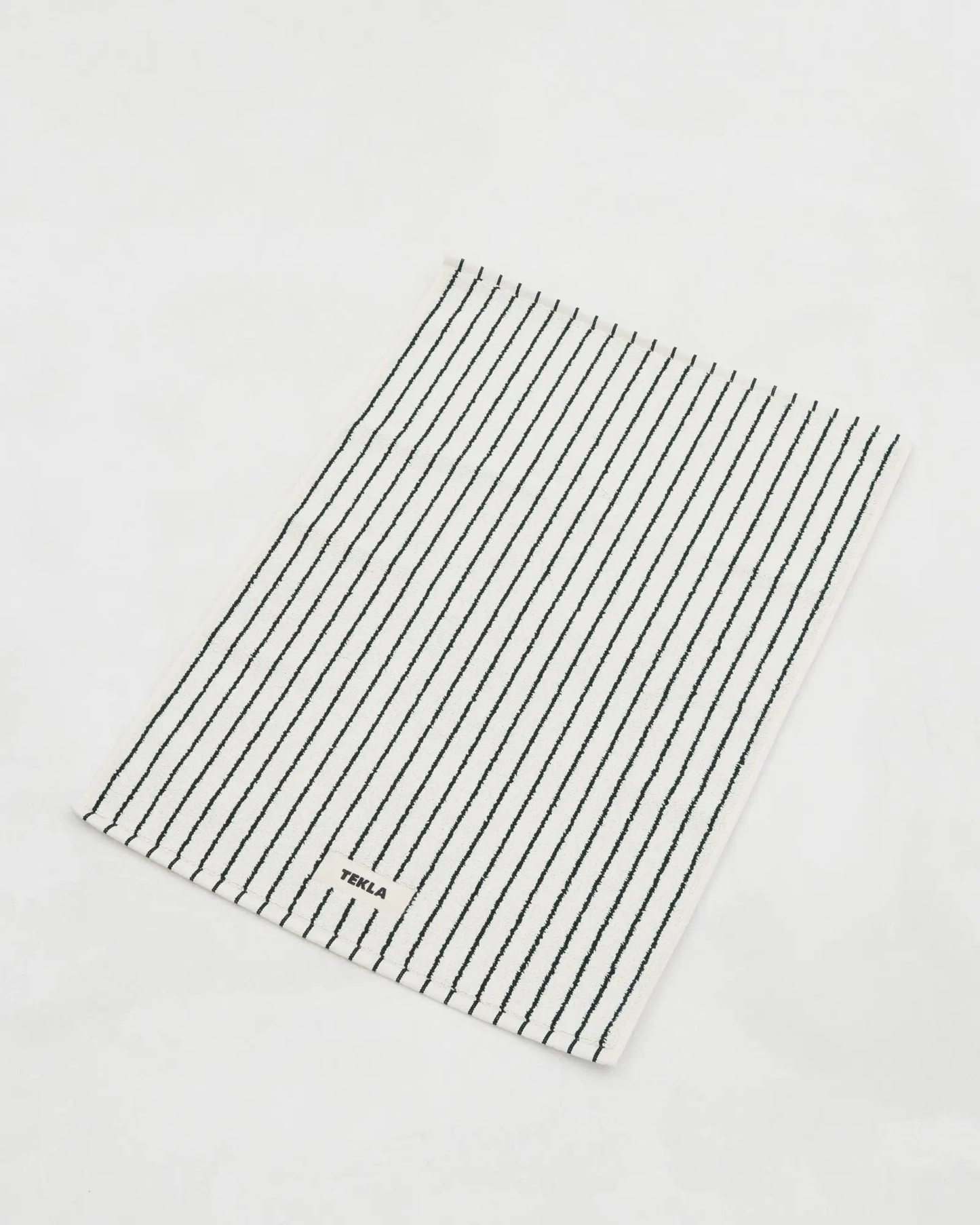 TEKLA Racing Green Stripes Terry Bath Mat