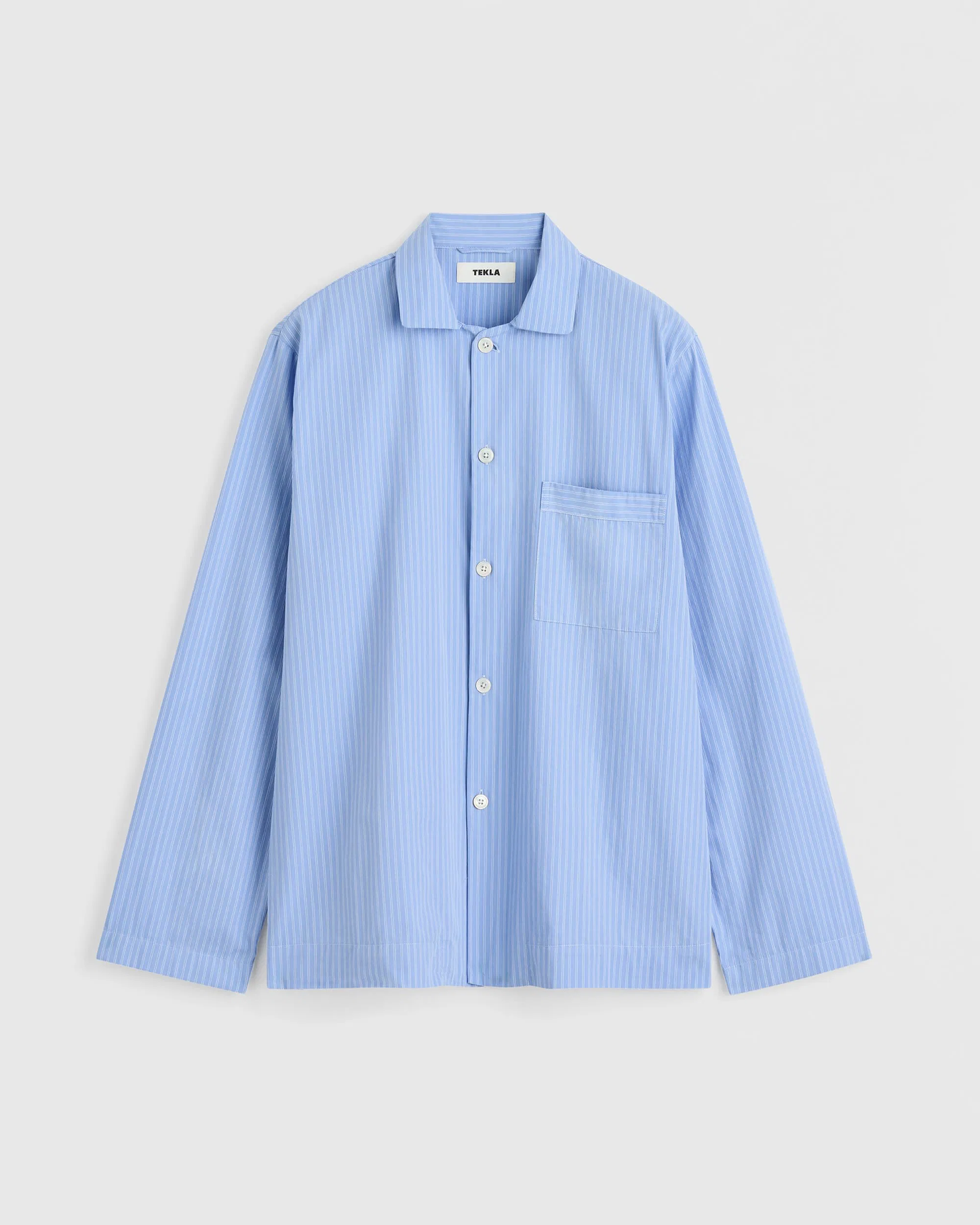 Pin Stripes Cotton Poplin Pyjamas Shirt
