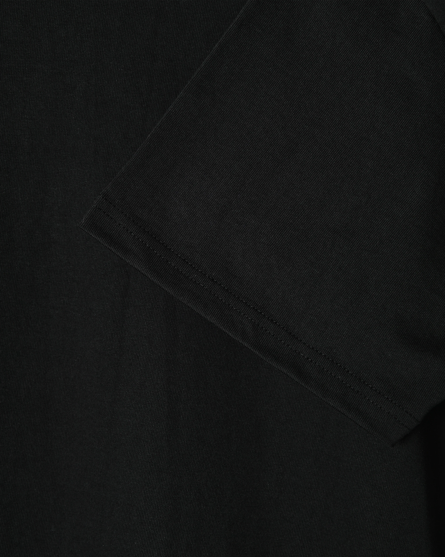 Black Heavyweight Cotton Jersey Back Printing T-Shirt