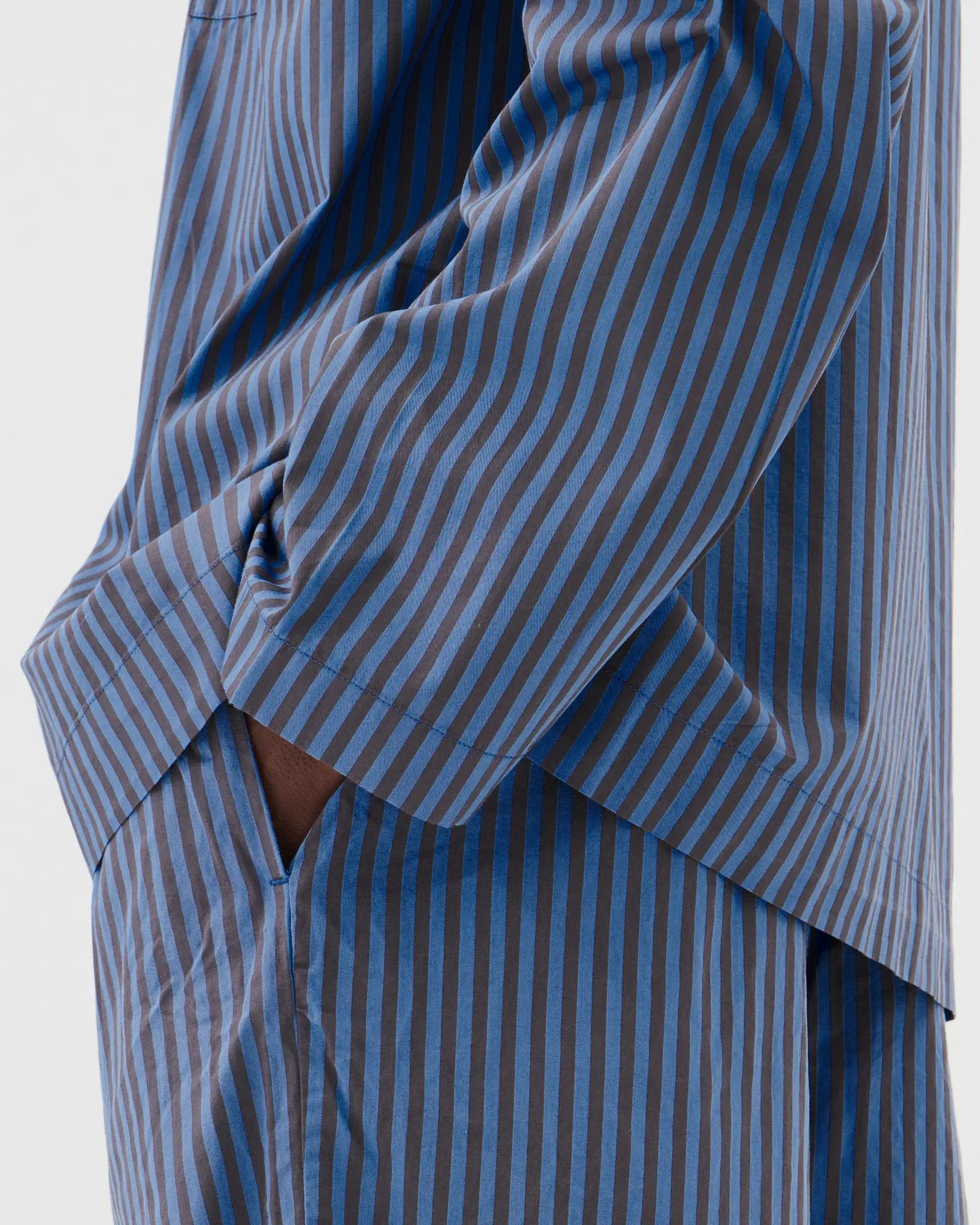 TEKLA Verneuil Stripes Cotton Poplin Pyjamas Pants