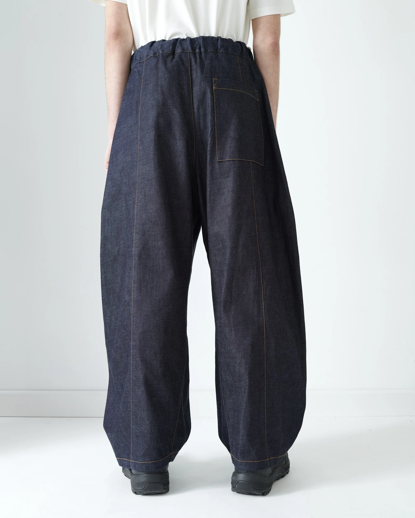 SAGE NATION Raw Indigo Box Pleat 12oz Denim Trouser