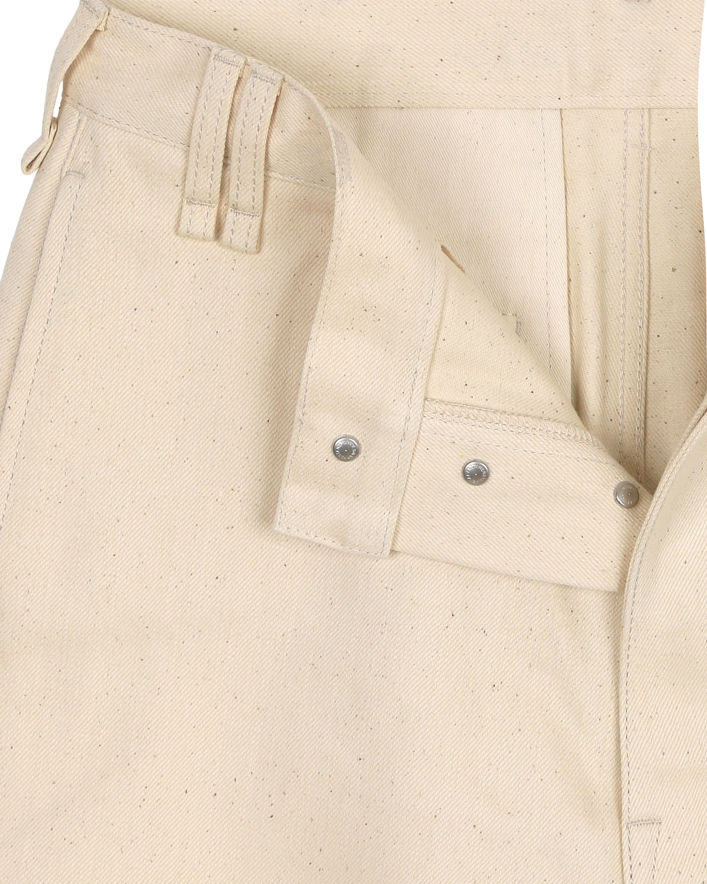 Ecru Japanese Selvedge Utility Chino Pants